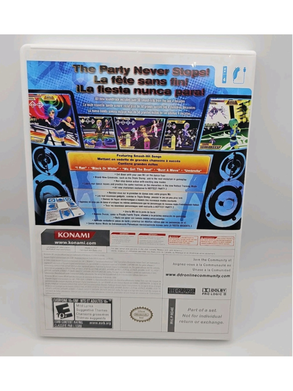 Dance Dance Revolution Hottest Party 2 Dance Mat & Game CIB (Nintendo Wii, 2008) - Picture 4 of 11